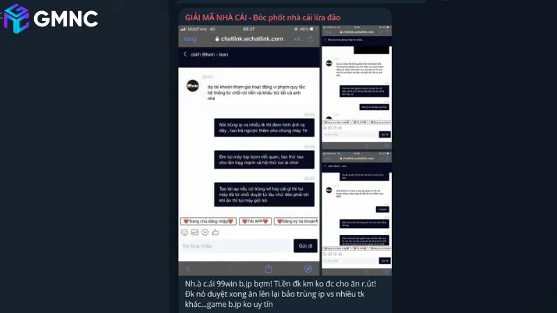 Nhà cái 99win lừa đảo
